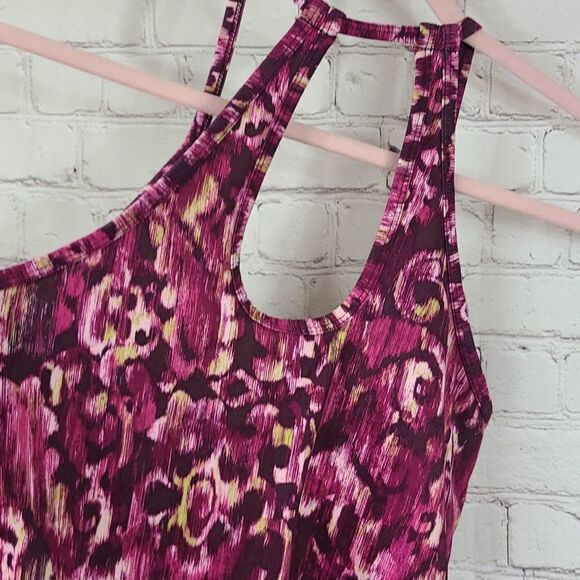 Eddie Bauer Travex Aster Cami Berry Print Women's Medium Purple Workout Tank Top - Picture 7 of 8